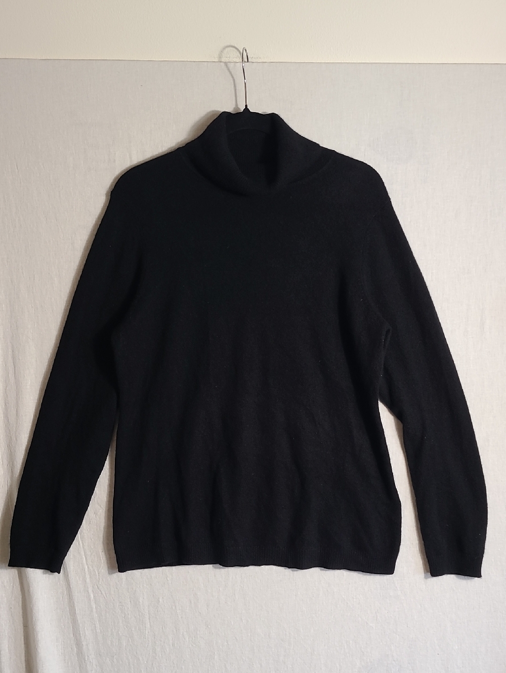 Charter Club Classic 100% Cashmere Black Turtleneck Sweater Size Large